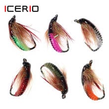 ICERIO 6PCS Caddis Pupae Nymphs Chrysalis Trout Fishing Fly Lure Baits 2024 - buy cheap