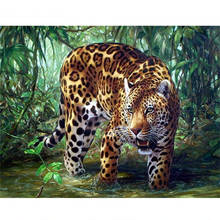 Pintura de diamante 5D DIY de Cheetah Animal, cuadro cuadrado redondo de diamantes de imitación, manualidades de pasatiempo, mosaico hecho a mano, regalos, punto de cruz, decoración del hogar 2024 - compra barato