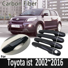 Black Carbon Fiber for Toyota ist Urban Cruiser XP60 XP110 2002~2016 2013 2014 2015 Door Handle Cover Sticker Car Accessories 2024 - buy cheap