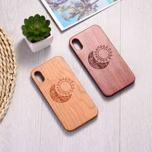 Moon Sun Vintage Zen Engraved Wood Phone Case Coque Funda For iPhone12 6 6S 6Plus 7 7Plus 8 8Plus XR X XS Max 11 Pro Max 2024 - buy cheap