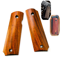 1 Pair Handle Patches Natural CocoBolo Wood Non-slip DIY Grips blank Slab Scales Decoration Material For 1911 Grips Models 2024 - buy cheap