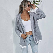 2021 Autumn Faux Fur Coat Women Winter Teddy Coat Female Fur Jacket Ladies Hooded Fluffy Teddy Jacket For Women 2024 - buy cheap