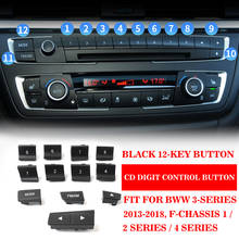 Pegatina embellecedora de cubierta de botón de Control Digital CD de aire acondicionado de coche ABS para BMW F30 F80 F31 F32 F33 F35 serie 2013-18 1/2/3/4 2024 - compra barato