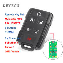 Keyecu Remote Control Car Key Fob 6 Buttons 315MHz for Chevrolet Tahoe Suburban GMC Yukon 2015 2016 M3N-32337100 M3N32337100 2024 - buy cheap