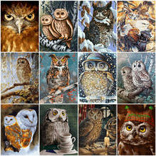 AZQSD Adult DIY Paint By Numbers On Canvas Animal Unique Gift Oil Painting By Numbers Owl Unframe Decor For Home Abstract Art 2024 - buy cheap