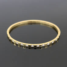 New Deign Luxury Women Love Jewelry Stainless Steel Crystal Bangles Bracelets For Women Wedding Gift Wholesale 2024 - buy cheap