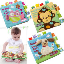 Animal Owl Baby Cloth Book Baby Toys 0-12 Months Newborn Soft Early Educational Activity Books Infant Toddler Book Rattle Toys 2024 - buy cheap