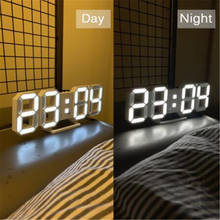 3D LED Wall Clock Modern Design Digital Table Clock Alarm Night Light Saat reloj de pared Watch For Home Living Room Decoration 2024 - buy cheap