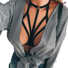 Sexy Alluring Bustier Bandage Cage Cupless Bra Goth Lingerie Elastic Lingerie Bandage Belt Crop Tops 2024 - buy cheap