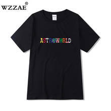 Camiseta travis scott para homens e mulheres, conjunto de camisetas travis scott para moda de rua hip hop, kanye astroworld 1:1 2024 - compre barato