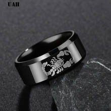 UAH Punk Scorpion Stainless Steel Male Retro Ring Scorpion Pattern Stainless Steel Titanium Rings for Men Jewelry 2024 - buy cheap