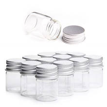 12Pcs Glass 5ML Jar Bottles With Aluminum Cover Shisha Tobacco Herb Storage Box Case Smoking Cigarette Accessories Kitchen Jars 2024 - buy cheap