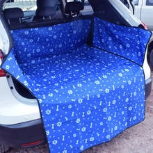 Pet Travel Car Back Seat Cover Mat Hammock Cushion Protector Waterproof Windproof Dog Print Blue Carrier Car Rear Back Seat 2024 - buy cheap