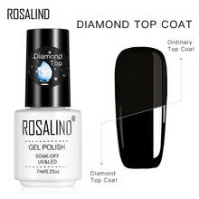 ROSALIND-esmalte en Gel para uñas, barniz de capa superior de diamante, lámpara UV, refuerzo de larga duración, 7ml 2024 - compra barato