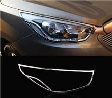 Car ABS Chrome Front headlight + Rear Tail Light Lamp Cover Trim For Hyundai IX35 2009-2018 Free Shipping 2024 - buy cheap