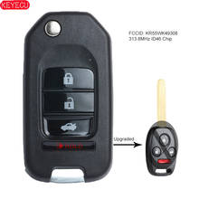 KEYECU Upgraded Flip Remtoe Key for Honda Accord Sedan Pilot 2008 2009 2010 2011 2012 2013 2014 2015 FOB FCCID: KR55WK49308 2024 - buy cheap