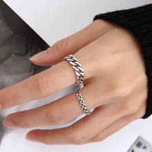 Jewelry Rings For Women Small Chain Finger Ring Silver Color Vintage Simple Round Geometric Elegant Girls Ring Adjustable 2024 - buy cheap