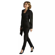 Terno feminino formal de verão, 2 peças, preto, slim fit, social, uniforme de escritório, calças formais, um botão, terno para mulheres, 2020 2024 - compre barato
