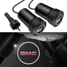 Aeing lâmpada a laser para porta de carro 2 peças, logo ghost shadow led de cortesia, projetor de logotipo para gmc, iluminação de emblema para porta de carro, bem-vindo 2024 - compre barato