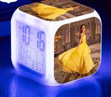 Reloj despertador Digital de La Bella y la Bestia, lámpara luminosa, despertador con pantalla LED 2024 - compra barato