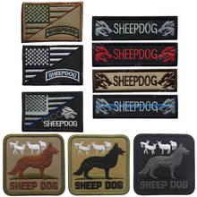 Cão de ovelha bordado remendos bandeira americana dos eua remendos militares k9 cães combate tático emblema do bordado do cão de carneiro emblemas 2024 - compre barato