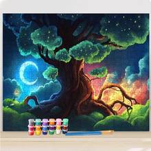 GATYZTORY DIY Painting By Numbers Jigsaw Puzzle For Adults Landscape Tree Modern Wall Art Picture By Numbers Diy Gift Home Arts 2024 - buy cheap