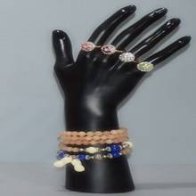 CAMMITEVER Black Nail Art Fake Model Watch Jewelry Ring Bracelet Gloves Stand Display Mannequin Hand 2024 - buy cheap