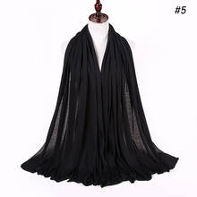 Camisa de algodão feminina hijab abaya, turbante muçulmano, turbante, foulard feminino, cachecol para turbina 2024 - compre barato