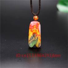 Pingente amuleto de mão joia da moda, colar para jadeite chinês mulheres esculpido presente cicada jade, pingente amuleto natural homens 2024 - compre barato