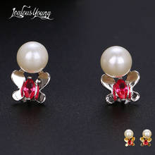 Pendientes de perlas de imitación con forma de Animal para mujer, aretes de tuerca, moda coreana, regalos de joyería 2024 - compra barato