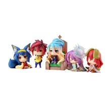 6pcs/lot Sutefani Dora Sora Action Figure 5cm NO GAME NO LIFE Hatsuse Izuna Jibril Shiro PVC Figure Anime Toys Gift 2024 - buy cheap