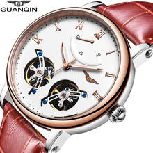 GUANQIN-Reloj de Tourbillon para hombre, doble reloj mecánico automático, resistente al agua, marca deportiva, de lujo, Masculino 2024 - compra barato
