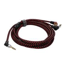90 Degree 3.5mm Male to 2 RCA Male Cable Right Angle Stereo AUX Y Splitter Cord Microphone Jack Plug for Laptop 2M 2024 - buy cheap