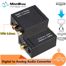 Protable dac toslink coaxial fibra óptica digital para áudio analógico aux 3.5mm l/r conversor spdif amplificador de decodificador de áudio digital 2024 - compre barato