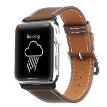 for iwatch SE wristband Genuine Leather band For Apple Watch strap Series 7 6/5/4/3 38 42 40 44mm 41 45mm 2024 - buy cheap