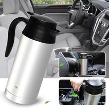 12/24V 750ml Portable Large Capacity Kettle Travel Trip Stainless Steel Car Heating Cup Kettle Hot Water Pot Car Accessories 2024 - buy cheap