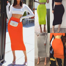 2020 New Brand New Autumn Office Lady Stretch Pencil Skirt Women's High Waist Below Knee Midi Fitted Work Office Midi Skirts 2024 - buy cheap