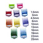10Pcs for WAHL Colorful Guide Comb Multiple Sizes Metal Limited Combs Hair Clipper Cutting Tool - compare prices