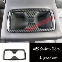 For Toyota RAV4 2019 2020 ABS Carbon fibre/wood grain Car rear water cup frame Cover Trim car styling accessories 1pcs 2024 - buy cheap