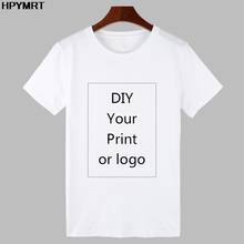 Женская футболка с принтом по индивидуальному заказу, белая футболка с принтом «сделай сам», «нравится», «фото» или «логотип», одежда для женщин 2024 - купить недорого