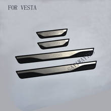 Car Styling FIT For LADA VESTA sw cross 2017 2018 Stainless Steel Door Sill Scuff Plate Welcome Pedal Accessories 2024 - buy cheap