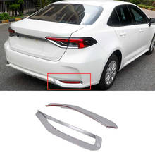 2Pcs/set Car Rear Fog Light Lamp Decoration Trim Cover Stickers For Toyota Corolla 2019 2020 Chrome ABS Car Styling 2024 - buy cheap