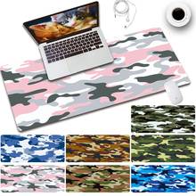 Mouse Pad Gaming gamer Computer Pad Large Desk Mat Computer Mousepad PU Leather Durable Laptop Mat Camouflage Pattern 2024 - buy cheap