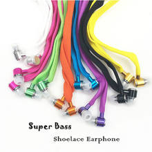 Shoelace Headphones Super Bass Earphones Stereo Music Headset Sports Running Earbuds Earphone With Mic for Iphone/Xiaomi/Samsung 2024 - buy cheap