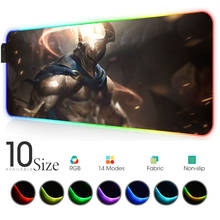 Пантеон league of legends RGB Мышь Pad черный аксессуары для геймеров большой светодиодный Мышь Pad XL игровой стол для ПК игровой коврик с клавиатурой с подсветкой 2024 - купить недорого