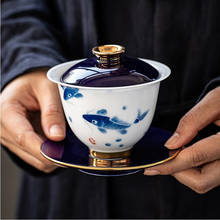Conjunto de chá de presente de alta qualidade-taça de cerâmica pintada à mão 2024 - compre barato