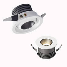 White Mini LED Downlights 3W 5W 100V-240V Jewelry Display  Ceiling Bedroom Kitchen Indoor Recessed Cabinet Spot Lamp 2024 - buy cheap