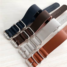 Thicken Leather ZULU Watchband Strap Nato Imitation Leahter Watch band 18mm 20mm 22mm 24mm Watch Accessories 2024 - buy cheap