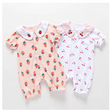 Baby Girls Clothes Strawberry Summer 2020 Newborn Baby Girl Romper Cherry Outfits Toddler Baby Romper For Girls Jumpsuit Cotton 2024 - buy cheap