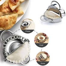 Máquina para hacer dumplings de acero inoxidable, cortador de masa, cortador de masa, herramienta de pastelería de cocina, rodillo circular 2024 - compra barato